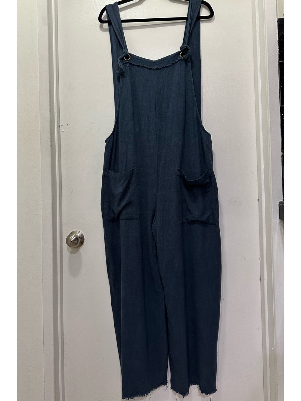 NATURAL LIFE Indigo Blue Women's Pant Overalls Sz L
